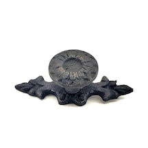 Antika Tarz Dekoratif Pirinç Çiçek Düğme - 20x53 Mm, Oksit
