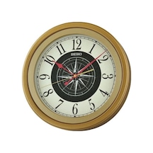 Seiko Qxa844g Kahverengi Renkli Plastik Kasa Pusula Kadranlı Quartz Mekanizmalı Duvar Saati Çok Renkli