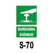 Pvc Dekota Uyarı - Ikaz Levhası Durdurma Butonu Levhası (125281929)