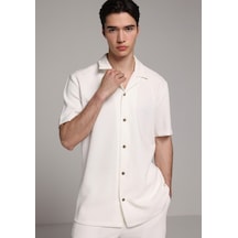 Colin's Colins Regular Fit Apaj Yaka Düz Erkek Beyaz Kısa Kol Gömlek Cl1078406 Q1.v2 Wht