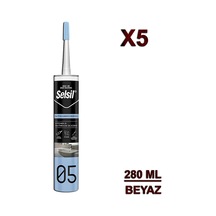 Selsil Duşakabin Silikonu Beyaz 280 Ml, 5 Adet