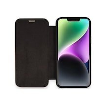 Apple iPhone Uyumlu 12 Kılıf Dolpin Kapaklı - Siyah Bz8683140466015