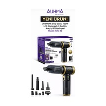 Auhma Ahv-42 20.000 Pa Kablosuz Araç Süpürgesi 100w Güç, Dijital Ekran, Led Fener, Güçlü El Süpürgesi