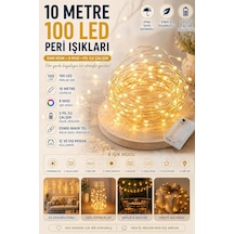 10 Metre Sarı 100 Led Işıklar Peri Işıkları 8 Mod Rgb Işıkları Işık Peri Dize Işıkları Tel Fonksiyonlu Süs Genel