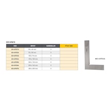 Fett 250x 165mm Asimeto Metal Düz Gönye As-639264