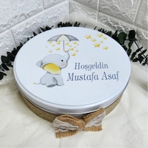 Hacı Paşa Suluhan Bebek Çikolatası Metal Kutulu Uv Baskılı Yağmurda Islanan Fil 50'li