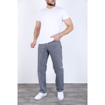 Blayn Jeans Erkek Antrasit Baggy Kot Pantolon - Geniş Kalıp Günlük Rahat Denim Jean Liver Gri