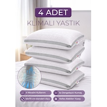 4 Adet Klimalı Silikon Yastık - Daycool Serisi - 4 X 800 Gram Klimalı Kapitone Silikon Yastık Beyaz
