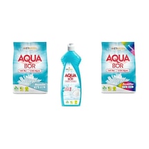 Aquabor Doğal Mineralli 4 Kg Beyaz + Elde Bulaşık + 4 Kg Renkliler 3 Lü Set 53111613