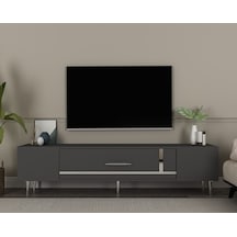 Şuşa Tv Sehpası Tv Ünitesi 150 Cm Antrasit Gümüş