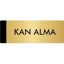 Metal Yönlendirme Levhası, Departman Kapı Isimliği Kan Alma 7x20 Cm Altın Renk