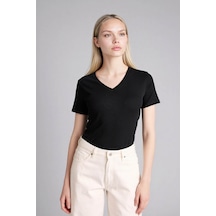 Defacto 26y801002316 Siyah Kadın T-shirt I1080az/bk81 Siyah