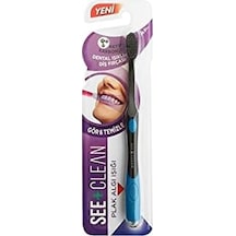 See+ Clean Dental Işıklı Diş Fırçası Mavi Açık Ahşap