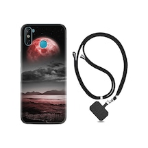 Infinix Smart 4 Kılıf Boyun Askılı Red World 1836 Siyah