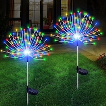 Solar Bahçe Işıkları Dış Mekan Su Geçirmez, 2'li Paket 120 Led Güneş Kutlama Süsü Işıkları Dekoratif Bahç