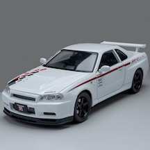 Nissan Skyline Gt-r R34 Nismo Edition Beyaz 1/24 Araba Diecast Model