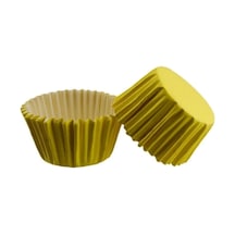 Muffin Cupcake Kek Kalıbı Kapsülü Özel Pet Kapsül 25 Adet Sarı Goldcakes