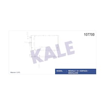 KALE OTO Radyatör 0505081PA Su Radyatörü R21 Optima 1.6 Manager 1.7 Concorde 2.0 1 Sıra Cu Pl