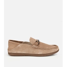 Hotiç Erkek Süet Deri Bej Toka Detaylı Comfort Loafer