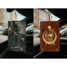 Atatürk Ve Göktürk Türk Kurt - İkili Oto Kokusu - Dekoratif Araç Kokusu Ve Aksesuarı