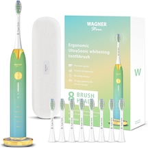 Wagner Stern Basınç Sensörlü Ultrasonik Beyazlatıcı Diş Fırçası - Mavi-yeşil