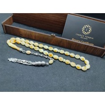 Ahşap Kutulu 6.25 Gr. Gümüş Püsküllü 12.00 Gr. Rus Kaya Damla İ Açık Gri