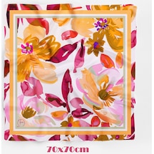 Sonbahar Esintisi Desen 70 70cm Bandana/fular Çok Renkli