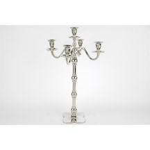 Mikasa Moor Silver 5 Kollu Şamdan 26x51 Cm Gümüş