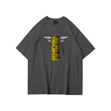 Flood Of Style Unisex Totem Sonic Antrasit Tshirt Gri