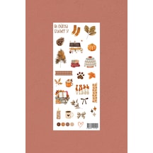 M37 Fall Vibes Sticker Seti Çok Renkli
