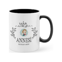 Kişiye Özel Yılın En Iyi Annesi Siyah Kupa Bardak - 1