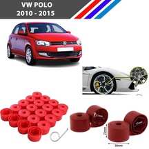 Otozet - Vw Polo Bijon Civata Kapağı Kırmızı Renk 20 Adetli Set 17mm 1k06011739b9