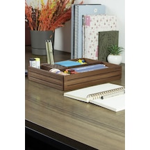 Woodsaka 3line Masaüstü Organizer - Ceviz Ağacından