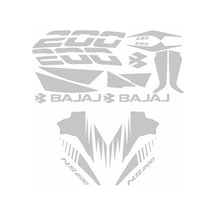Bajaj Pulsar Ns200 Beyaz Sticker Set