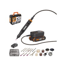 Wx739 Makerx 20volt 2.0ah. Kömürsüz Profesyonel Kalem Tipi Devir Ayarlı Gravür Seti + 34 Parça Aksesuar
