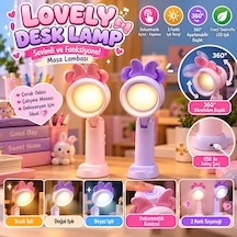 Fiyonklu Led Masa Lambas Çok Renkli