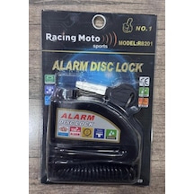 Disk Kilidi Siyah - Alarmlı - Hatırlatıcı Kablolu