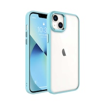 Apple iPhone Uyumlu 14 Plus Kılıf Şeffaf Arka Yüz Kamera Yükseltili Silikon Pazarplus Yeşil