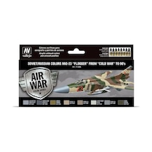 Vallejo 71606, 8x18 Ml. 1970 Lerden 1990 Lara Kadar Sovyet/rus Renkleri Mig-23 Flogger Model Air Boya Seti Standart