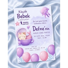 1000 Adet Ekonomik Baby Shower Davetiyesi Ve Zarf 016