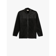 Koton Fermuarlı Polar Sweatshirt Dik Yaka Uzun Kollu Haki 5wkb10018tk Haki