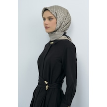 Armine Saf İpek Sura Eşarp-2026 İlkbahar-yaz- 950200d Siyah-Krem