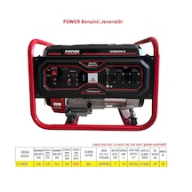Power LT3900 3.8 Kva 3.0 KW İpli Benzinli Jeneratör