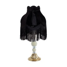 Siyah Kadife Kaplı Yatak Odası Salon İçin Vintage Abajur AB0337 Diğer