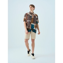 Regular Fit Erkek Şort Bej