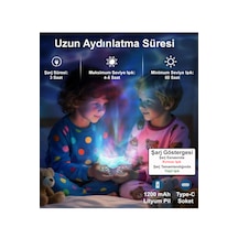 Greentech 7 Renk Şarjlı Deniz Yıldızı Projektör / Gt-lp01 Beyaz - Mavi