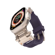 Watch 42mm Clo- Krd-108 Metal Başlıklı Silikon Kordon-starlight Purple