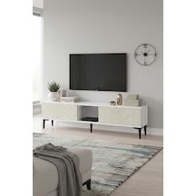 Tsa1599bt Aplos Tv Sehpası Beyaz-traverten 150cm Beyaz - Traverten