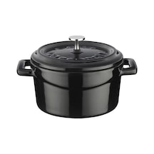 Döküm Mini Tencere 10 Cm 0.35 L Hacim Siyah Diğer