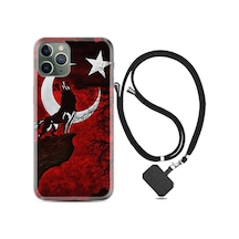 Apple Uyumlu iPhone 12 Pro Kılıf Boyun Askılı Wolf and Moon 2 1381